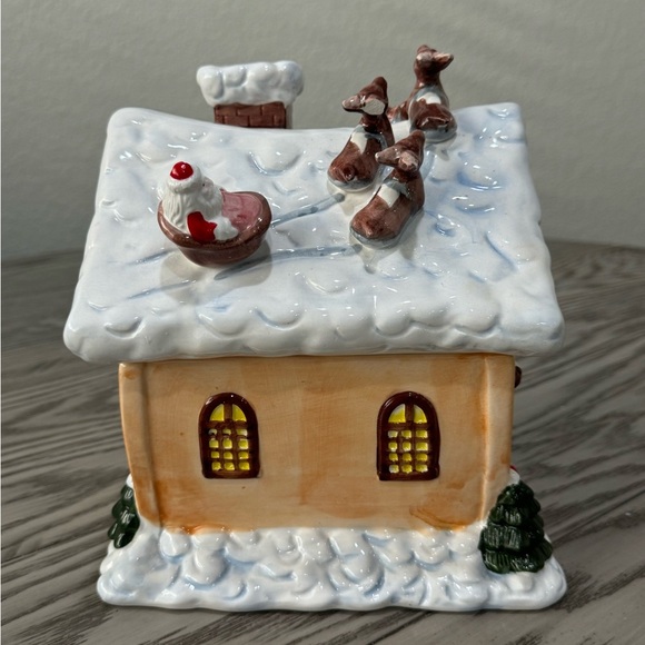 Vintage Corning Factory Ceramic Christmas Cookie Jar - Picture 5 of 9